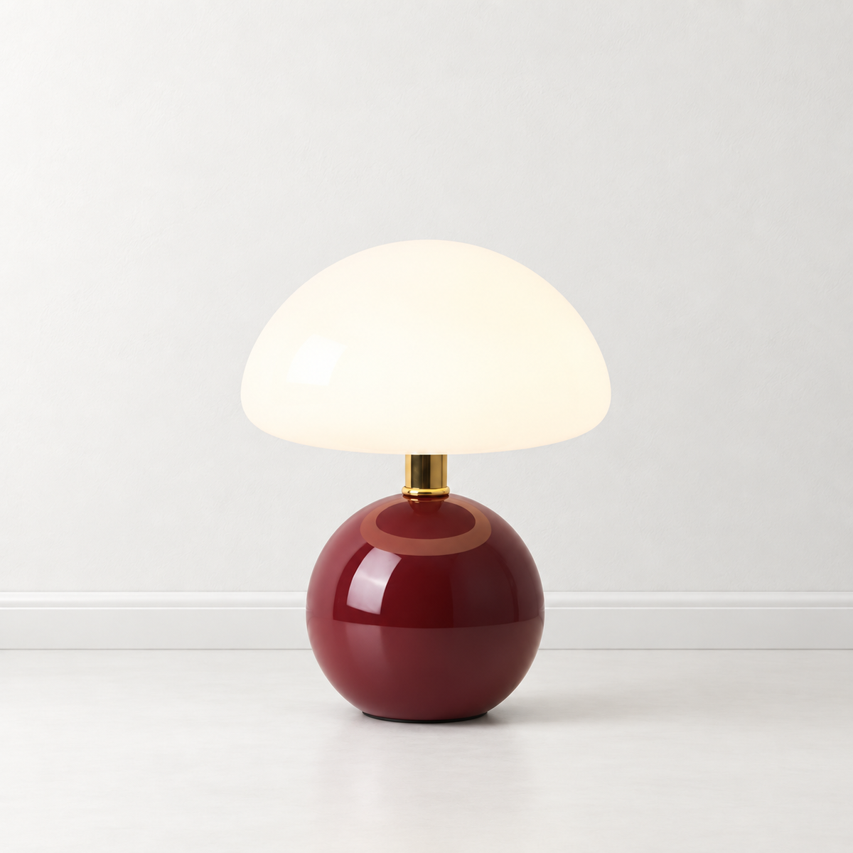 Luminária de Mesa Cogumelo em Cerâmica e Vidro - segunda vista do produto