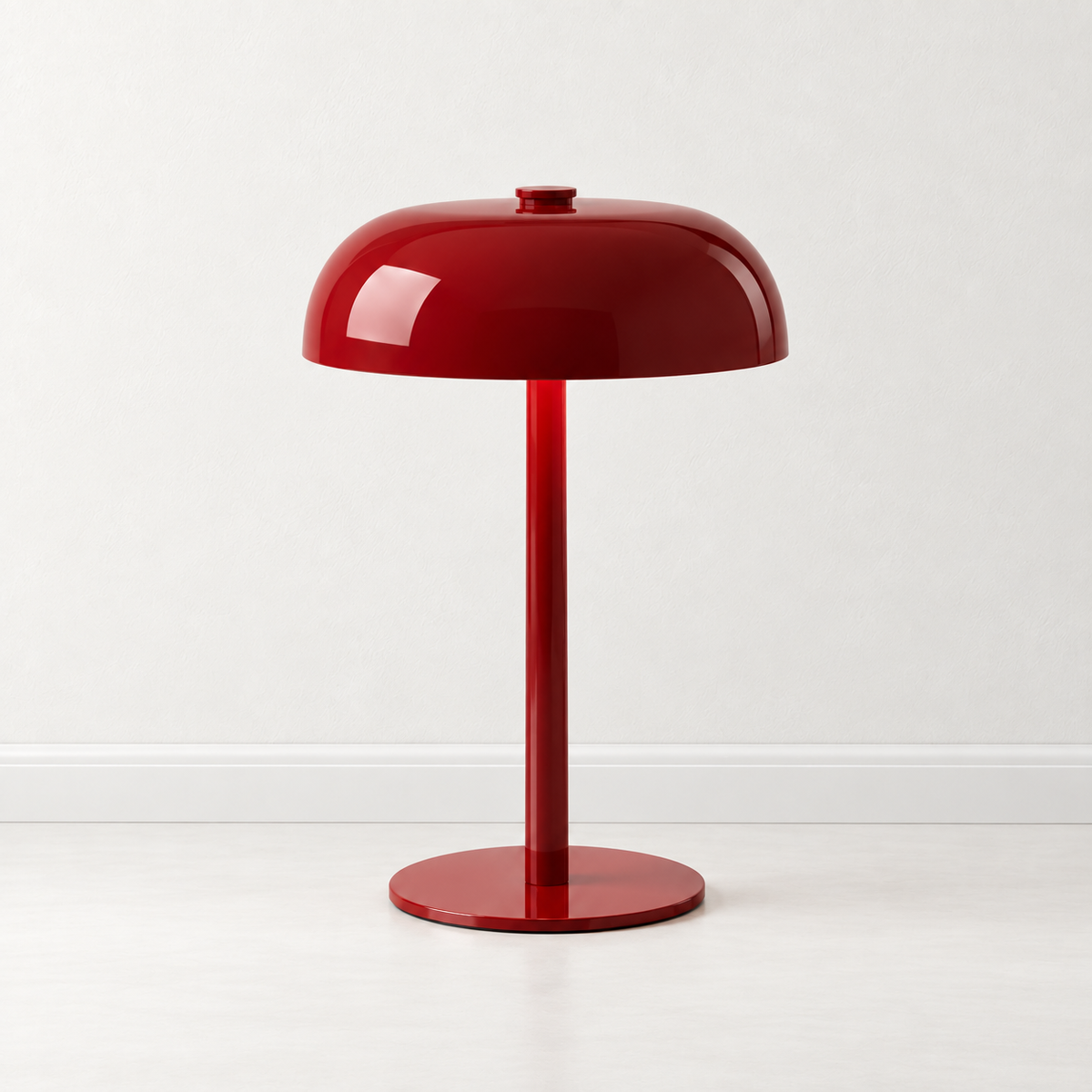 Luminária de Mesa Recarregável sem Fio na cor Vermelho