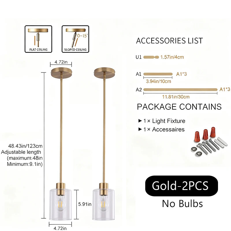 Pendente em Vidro e Metal